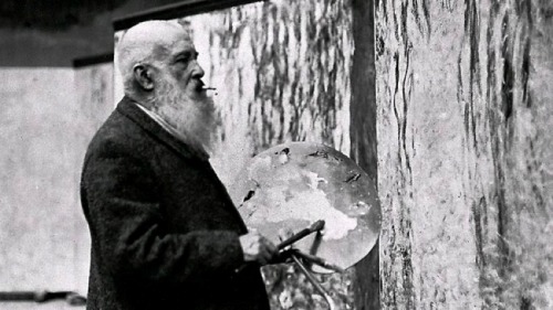 Claude Monet in his studio. Wowowowowow.