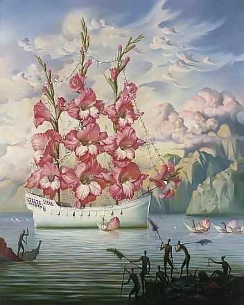 flavouredcaboodle:  - Arrival of the Flower Ship, by Vladimir Kush 