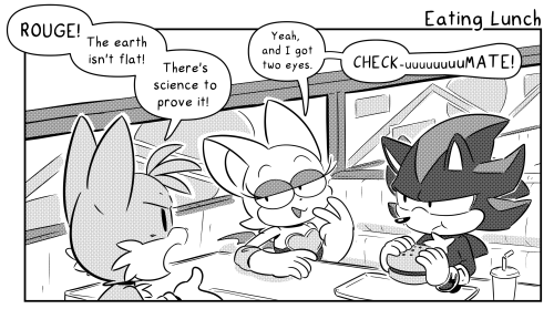 A 7 page fan comic for free on gumroad!Rouge the Bat babysits Tails (and Shadow).Donations are still