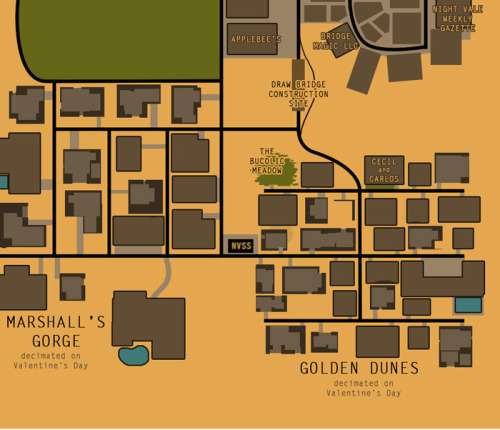 cryingmanlytears:Okay, so I could not find any sort of map or layout of Night Vale and (being a huge