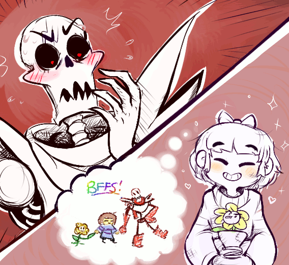 noodlenumber:  Pacifist would be the hardest route in Underfell.   Frisk is trying