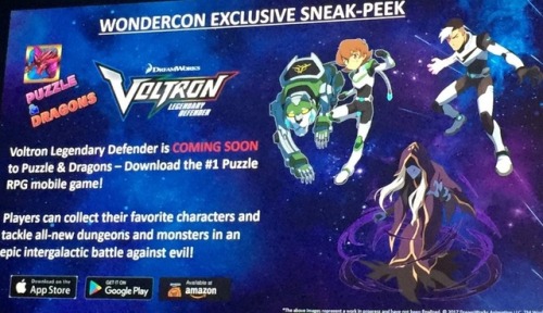 fonbella:Puzzle &amp; Dragons x Voltron collaboration is coming soon!
