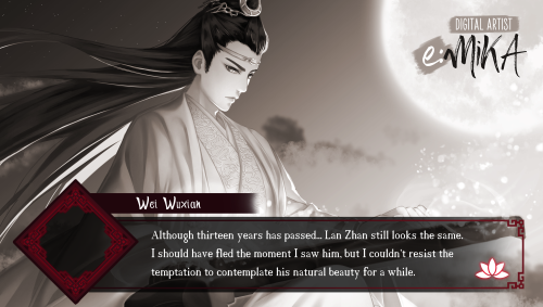 I’m making some dialogue boxes again &gt;u&lt;I would love to play a visual novel of MDZS or The Unt