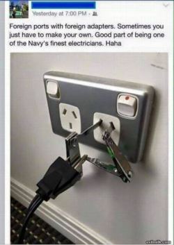 lol&hellip;. I feel like this is maybe&hellip; NOT a good idea&hellip; despite how clever it is&hellip; I mean&hellip; aren’t the plugs different because the power is supplied differently&hellip; Hmmm