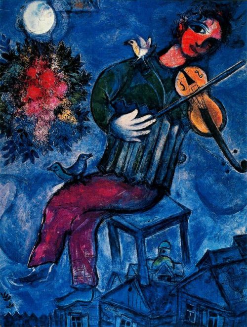 artist-chagall - The blue fiddler, Marc...