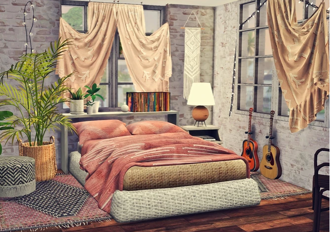 Blooming Rosy Archive — Ts4 Boho Textile Collection By Sooky A New