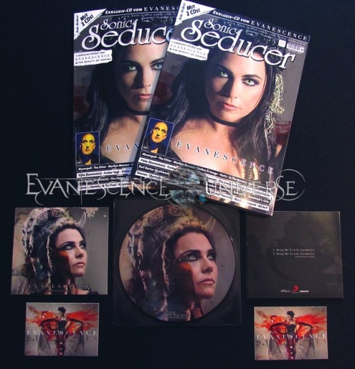 Look what turned up today my 7" Synthesis picture vinyl, Bring me to life singles, stickers and