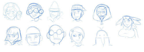 Some time ago, Rudy dared me to sketch each of the Jet Set Radio GG members from memory. These are the results! WE FORGOT ABOUT POTS THOUGH Some of them are probably FAR from recognizable XD