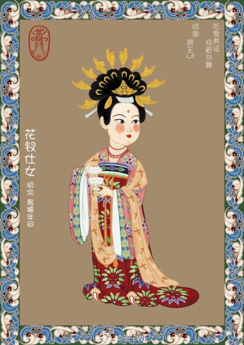 changan-moon:Illustrations of Hanfu in Tang Dynasty by 燕王WF. 燕王WF is popular for his Hanfu illustrat