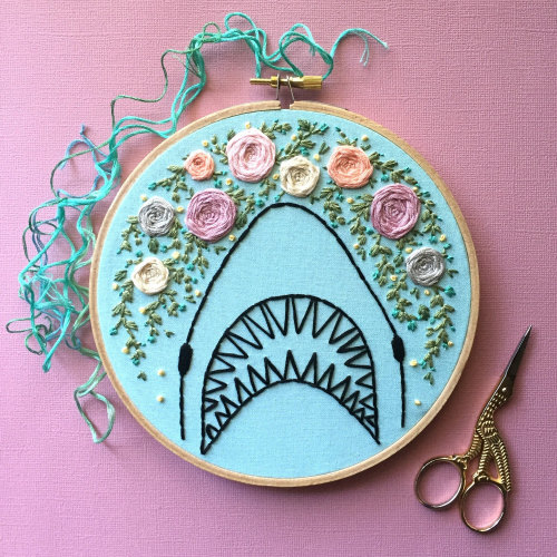 sosuperawesome: Embroidery hoops by MoonriseWhims on Etsy • So Super Awesome is also on Faceboo