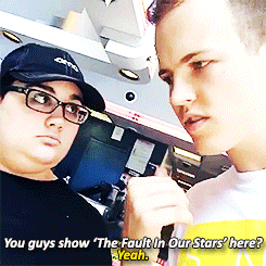 faultintheirstar:  its-anselelgort:  @AnselElgort: Me and @jeromejarre surprising