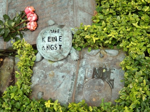 Michael Ende’s grave. Detail. Photo taken last summer in Waldfriedhof, München.