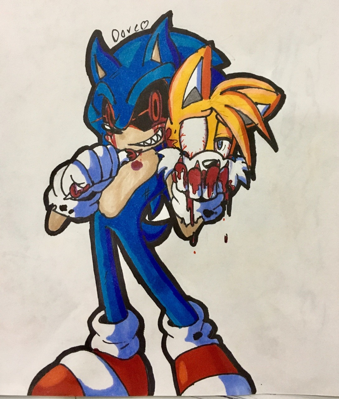 HOW TO DRAW SONIC EXE 