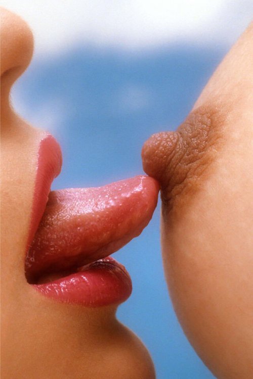Porn photo up close nipple lick