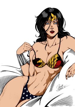 nude-superheroines:  Diana in underwear 