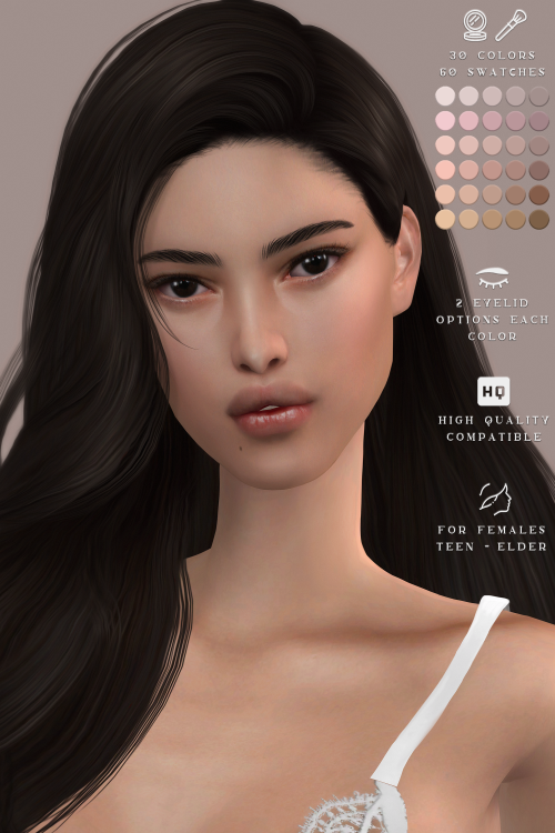 SKINS and soul mirrors!SKIN N3 - ORIGINAL60  swatсhes (30 from light to dark tone colors + 2 eyelid 