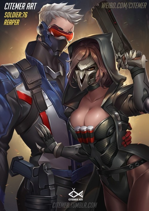 ladiesofoverwatch: Soldado and Reyna? www.artstation.com/artwork/gOmlP Best looking couple