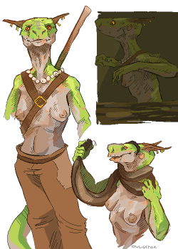 Owligator:  Some Colorsketches Of Oblivion Lady She’s A Poacher From Black Marsh