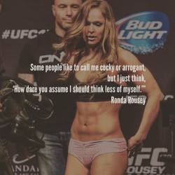 inspirationthroughperspiration:  Yup I give you the #inspiration that is @rondarousey less celeb and all credibility is what we need and she’s got it in spades #thewayofdom #fitfam #fitspo #motivation #quotes #irishfitfam #irishfitness #dublin #mma