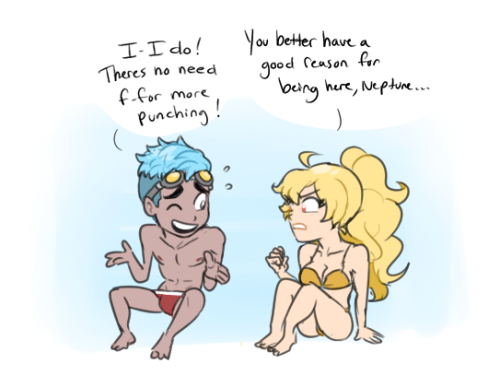 (they’re at the pool shh)i wanted to explore this conversation for some reason :3 also i just wanted to doodle neptune again