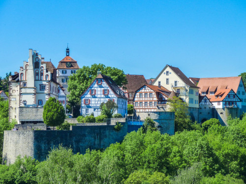 The small town of Vellberg in Baden-Württemberg, Germany