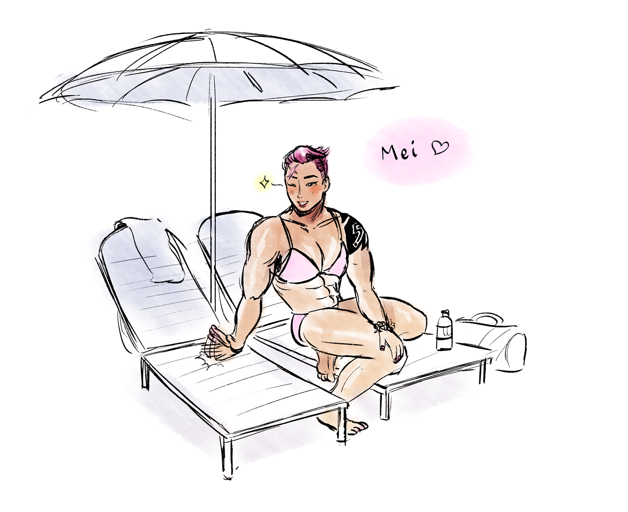 puptum:I love drawing mei in swimsuits &lt;3&lt;3
