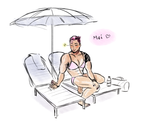 puptum:I love drawing mei in swimsuits <3<3