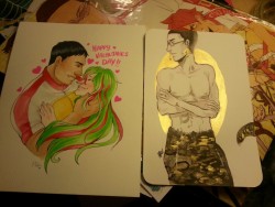 gwyn and I gifted each other ywpd commissions