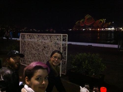 crappy photo of me @ vivid festival with comrades chris and gemma!!