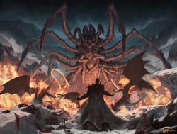 myrkvidrs:  Into the Storm - Melkor vs Ungoliant // by  Sebastian Rodriguez  