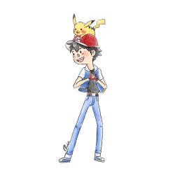 valeriaarabella:A request from a friend: Ash with Pikachu