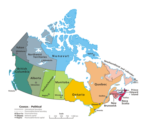 PROVINCIAE ET TERRITORIA ET CAPITA CANADAE Canada (Cuius Caput Ottava Est)   Provinciae (et Capita)O