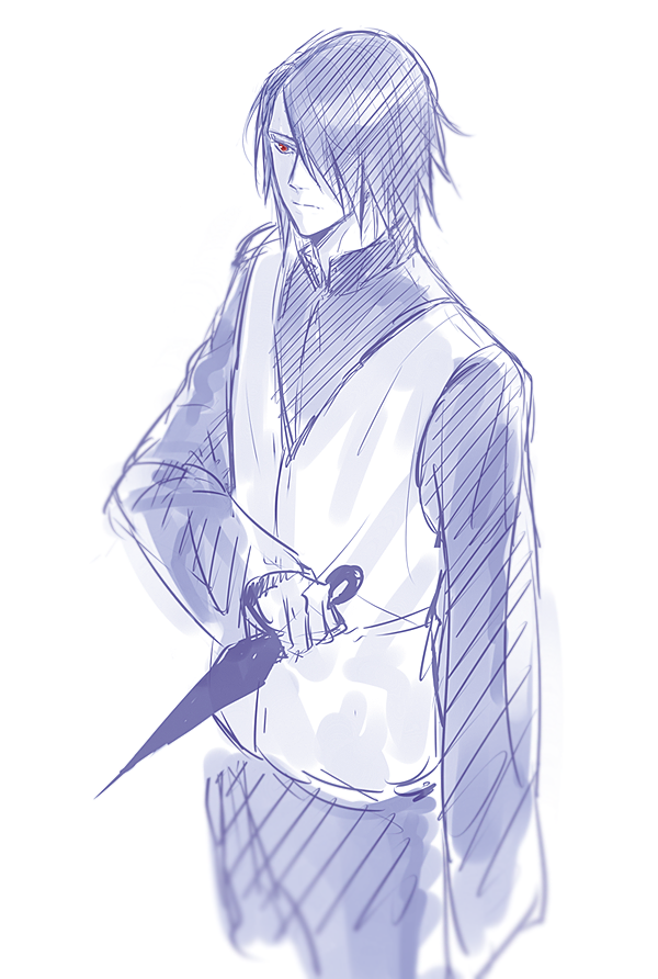 um-mmma:  sasuke hairstyle is so difficult. _:(´ཀ`」 ∠):_