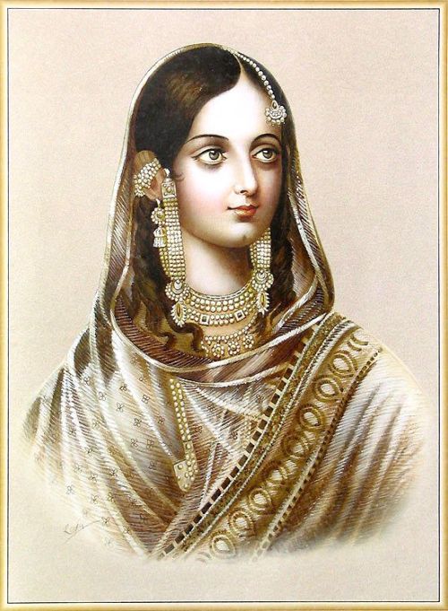 Zinat Mahal, youngest and favorite wife of Mughal Emperor Bahadur Shah IIshortly before 1857