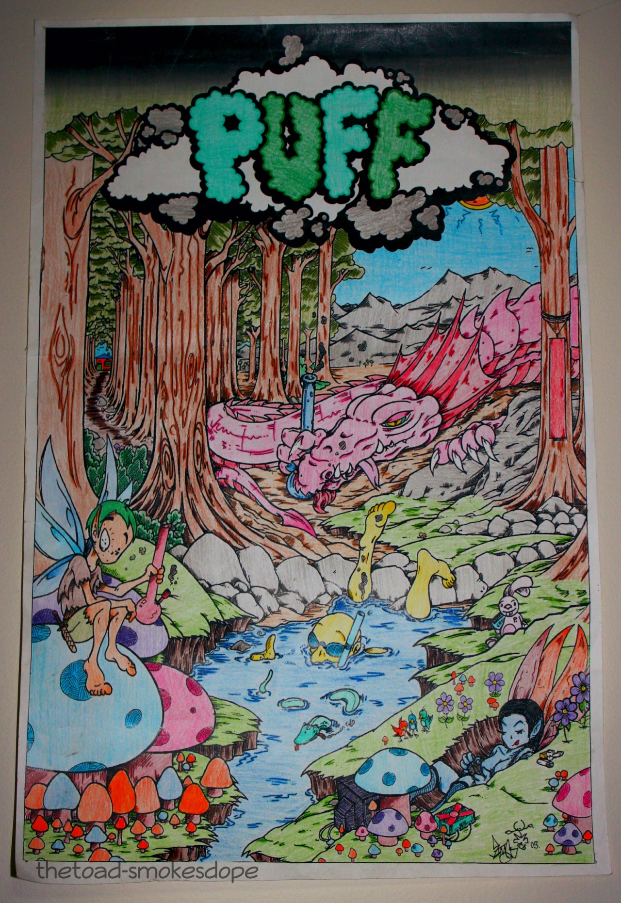 thetoad-smokesdope:  puff picture i coloured in 
