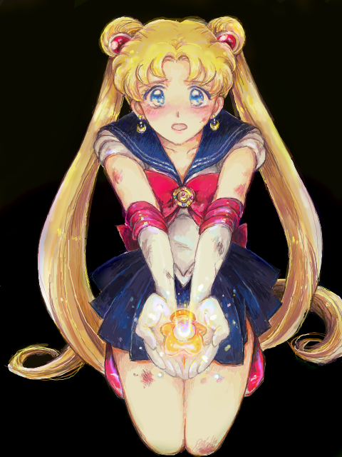 moonlightsdreaming:Sailor Moon &amp; Tuxedo Mask // by はすみ