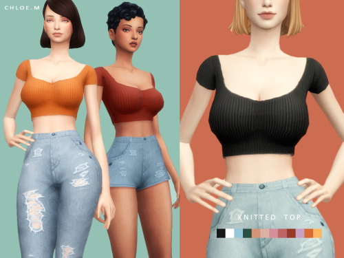 Pic 1: Knitted Shirt     Download:TSRPic 2:Skinny Jeans    Download:TSRPic 3: Short Jeans      Downl