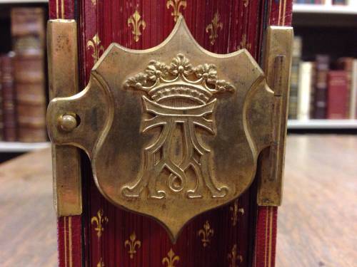 Le livre d'heures de la reine Anne de Bretagne, facsimile edition, 1861. Bound in full red morocco, 