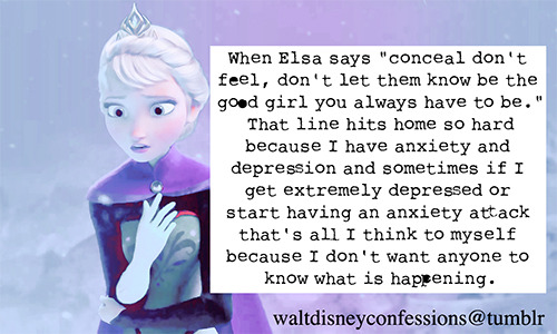 dø Ungdom Ledsager Walt Disney Confessions — “When Elsa says "conceal don't feel, don't let...