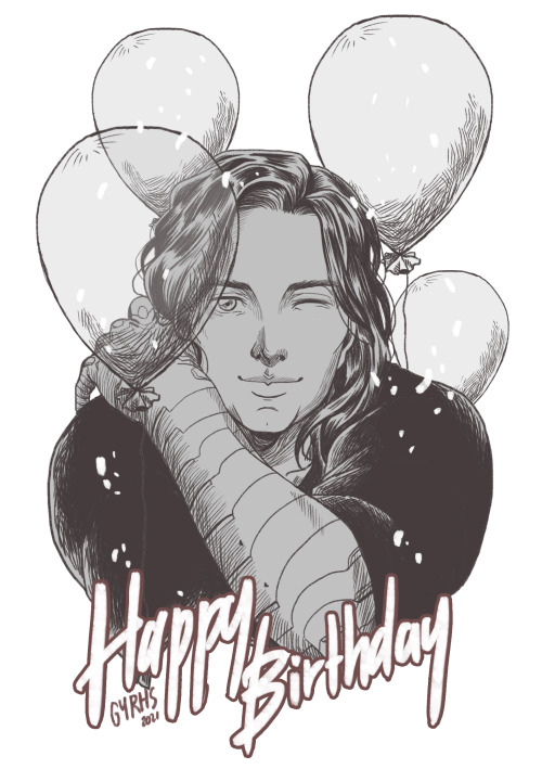 Sebastian Stan’s birthday art requested by @raspberrywhipz who won the @hellyeahbottombucky aniversa