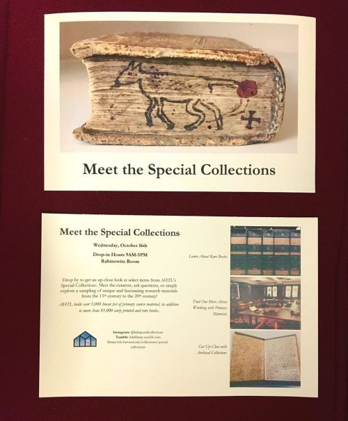 hdslibrary:Today is our annual Meet the Special Collections open house! We’ll be showing off selecti