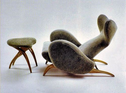 danismm: Reclining armchair and footstool by Carlo Mollino, 1947.
