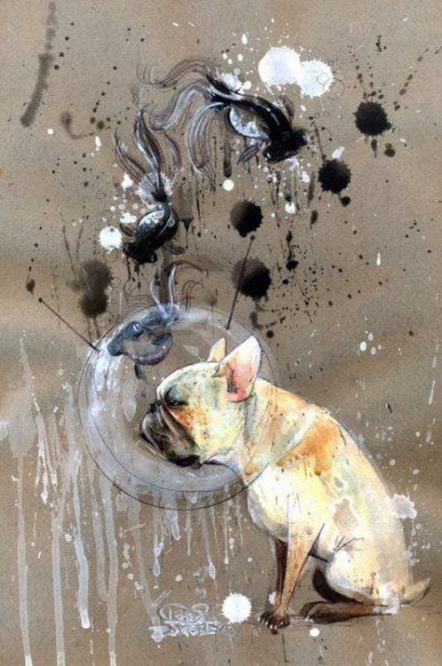 crossconnectmag:    Grunge Art by Lora Zombie  Born in a small town in Russia, in 1990,   Lora Zombie   (previously)       was set on becoming an artist a very early age. The self-taught painter first gained recognition in the late 2000s as her work