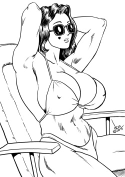 davidcmatthews:  Sonya 30-day OC Challenge - Day 11 by DavidCMatthews  Day 11: In swimwear/at the beach