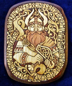 fuckyeahvikingsandcelts:  intotheabyss1488:  A very awesome looking picture of the Norse god known as Thor! 😎😊   This is so beautiful, I don’t even mind the horns :)