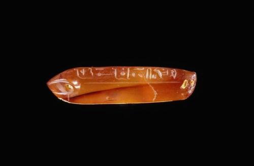 Amulet of an Apis BullCarnelian amulet of an Apis bull, from serapeum of Saqqara. New Kingdom, 19th 