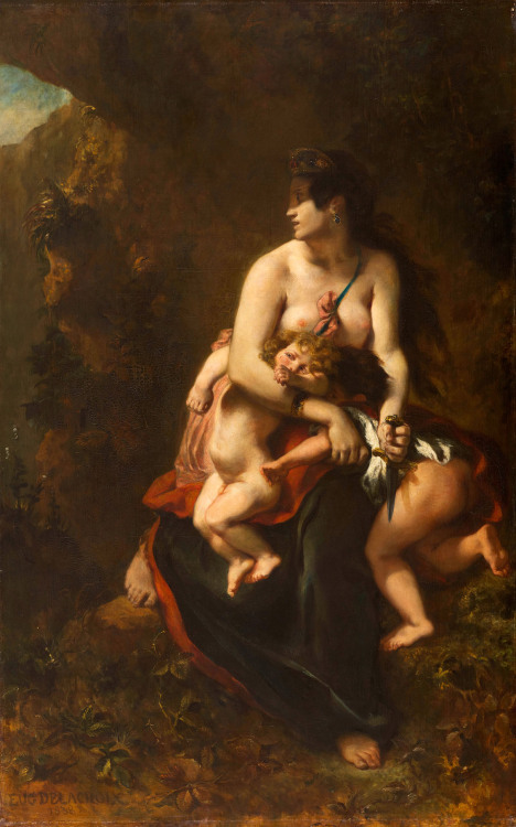 Medea (1838). Eugène Delacroix (French, 1798-1863). Oil on canvas. Musée du Lille.Rejected by Jason,