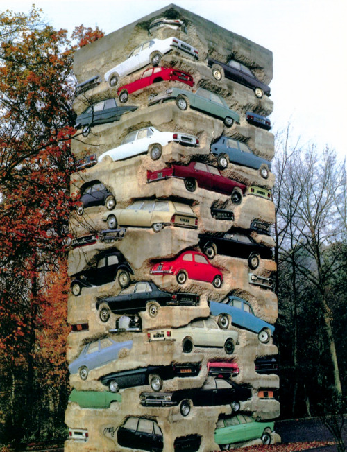 sighihy: archiveofaffinities:Arman, Long Term Parking, Château de Montcel, Jouy-en-Josas, France, 19