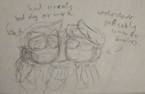 Drew Some Origin Barry X Craig Doodles In Art Class Today And It Made My Headache Better :) I Love Two