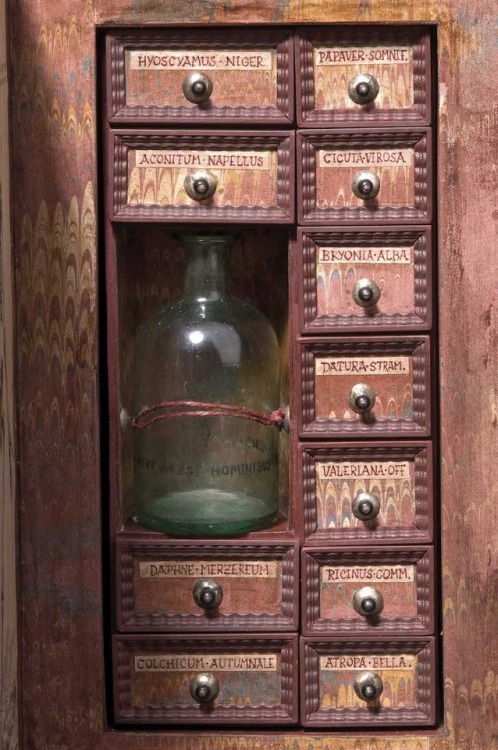 steampunktendencies:16th Century “Assassin’s Cabinet”.  Poison Case Hidden